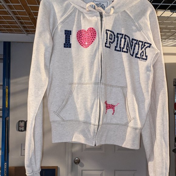 VS PINK Zip Up Sweatshirt Hoodie - Picture 2 of 11